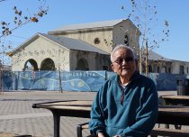 Yosh Kuromiya at Monrovia train station